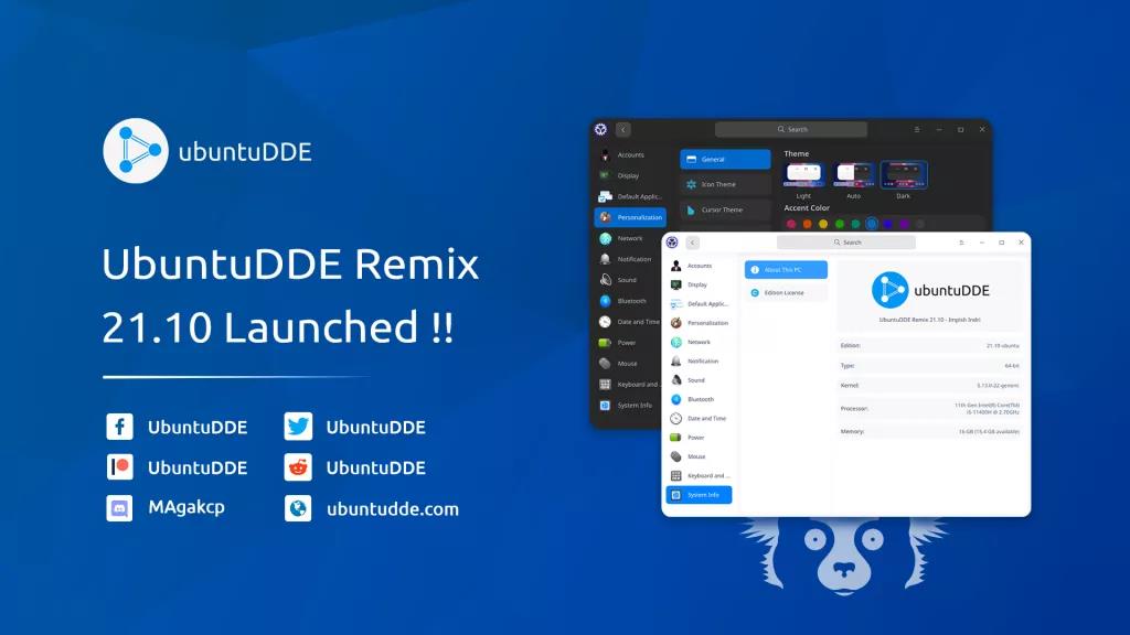 UbuntuDDE 21.10发布