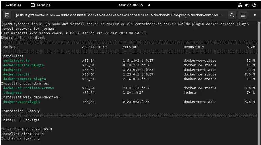 Fedora Linux安装Docker